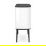 Brabantia Cubo de Basura Bo Touch Bin 36 Litros Blanco Plástico Rectangular Extraíble, 540 x 315 x 680 mm
