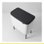Brabantia Cubo de Basura Bo Touch Bin 36 Litros Blanco Plástico Rectangular Extraíble, 540 x 315 x 680 mm