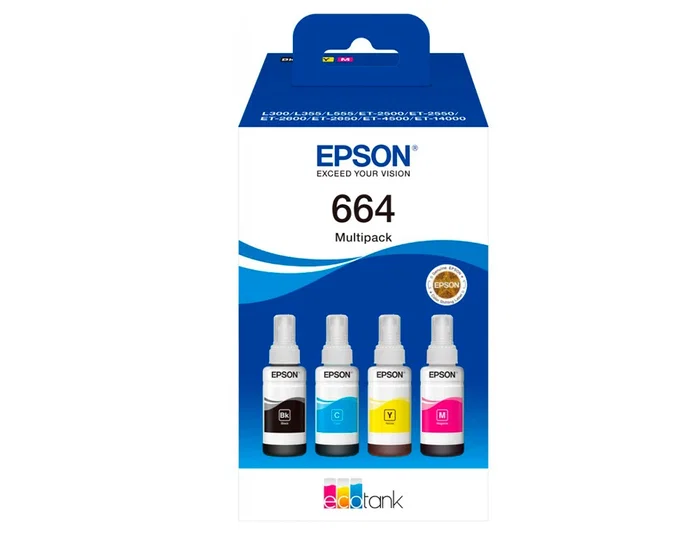 Epson 664 EcoTank Multipack de 4 Colores (C13T664640) bearings