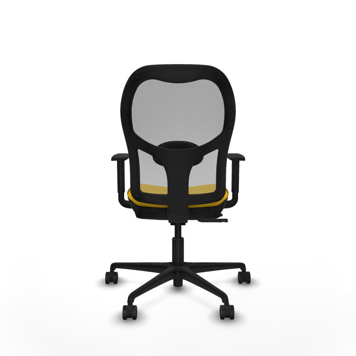 PIQUERAS Y CRESPO Silla de oficina Jorquera con mecanismo Sincro/Traslack, Amarillo y Gris