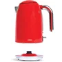 Livoo Hervidor Eléctrico Retro DOD180R, 2200W 1.7L Rojo, Base Giratoria 360°, Acero Inoxidable