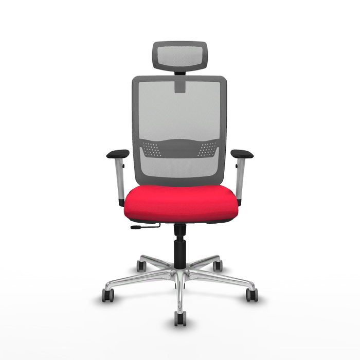 PIQUERAS Y CRESPO Silla de oficina Haches con mecanismo Sincro/Traslack, Rojo/Gris PIQUERAS Y CRESPO Silla de oficina Haches con mecanismo Sincro/Traslack, Rojo/Gris