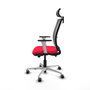 PIQUERAS Y CRESPO Silla de oficina Haches con mecanismo Sincro/Traslack, Rojo/Gris