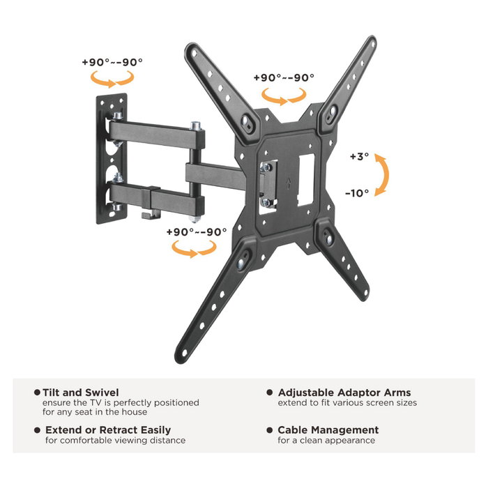 Equip Soporte de pared orientable 650413 para TV de 23-55 pulgadas Equip Soporte de pared orientable 650413 para TV de 23-55 pulgadas