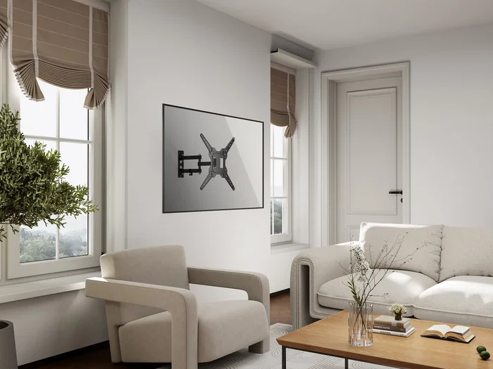 Equip 650413 Soporte de Pared para TV 23-55" - Giratorio e Inclinable - Movimiento Completo - VESA 100x100 a 400x400 - Negro - 30 Kg Carga Máx