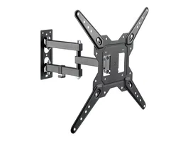 Equip 650413 Soporte de Pared para TV 23-55" - Giratorio e Inclinable - Movimiento Completo - VESA 100x100 a 400x400 - Negro - 30 Kg Carga Máx