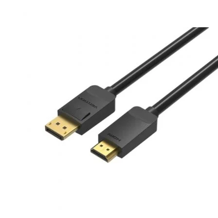 Vention Cable Adaptador DisplayPort Macho a HDMI Macho 2 Metros Negro para Monitor, PC, Proyector Vention Cable Adaptador DisplayPort Macho a HDMI Macho 2 Metros Negro para Monitor, PC, Proyector