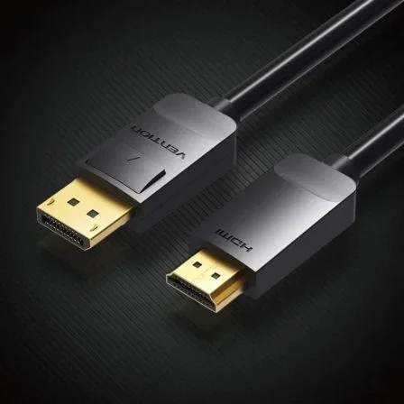 Vention Cable Adaptador DisplayPort Macho a HDMI Macho 2 Metros Negro para Monitor, PC, Proyector Vention Cable Adaptador DisplayPort Macho a HDMI Macho 2 Metros Negro para Monitor, PC, Proyector