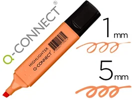 Q-connect Rotulador Fluorescente Pastel Punta Biselada Naranja 1-5 mm