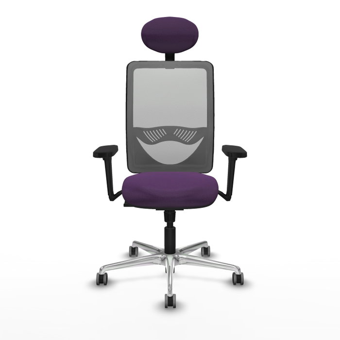 PIQUERAS Y CRESPO Silla de oficina Zulema con mecanismo Sincro, Morado y Gris