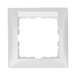 Berker 10118919 Marco con Campo de Inscripción S.1, Color Blanco Polar, Acabado Brillante, Sin Tornillos a la Vista, 1 Pieza