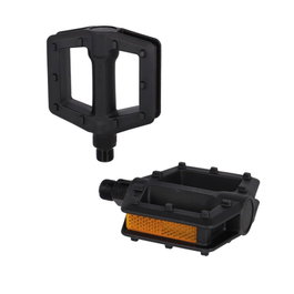 XLC pedal PD-K10 para bicicleta infantil, plástico, eje boro, rodamientos bolas, negro reflectante