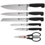 Zwilling Vier Sterne Knife Block 7 piezas Ash/Fresno con tecnología autoafilable de cerámica