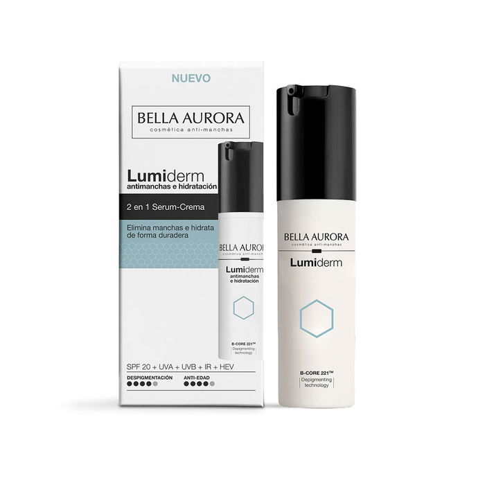 Bella Aurora LUMIDERM Antimanchas e Hidratación 2 en 1 Serum Crema SPF20 30 ml