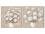 DKD Home Decor Cuadro Lienzo MDF 102x4,5x102 Jarrón Surtido de 2 Piezas