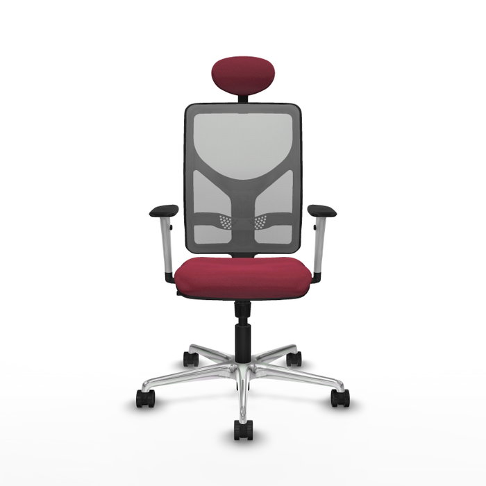 PIQUERAS Y CRESPO Silla de oficina Motilla con mecanismo Sincro, Granate y Gris PIQUERAS Y CRESPO Silla de oficina Motilla con mecanismo Sincro, Granate y Gris