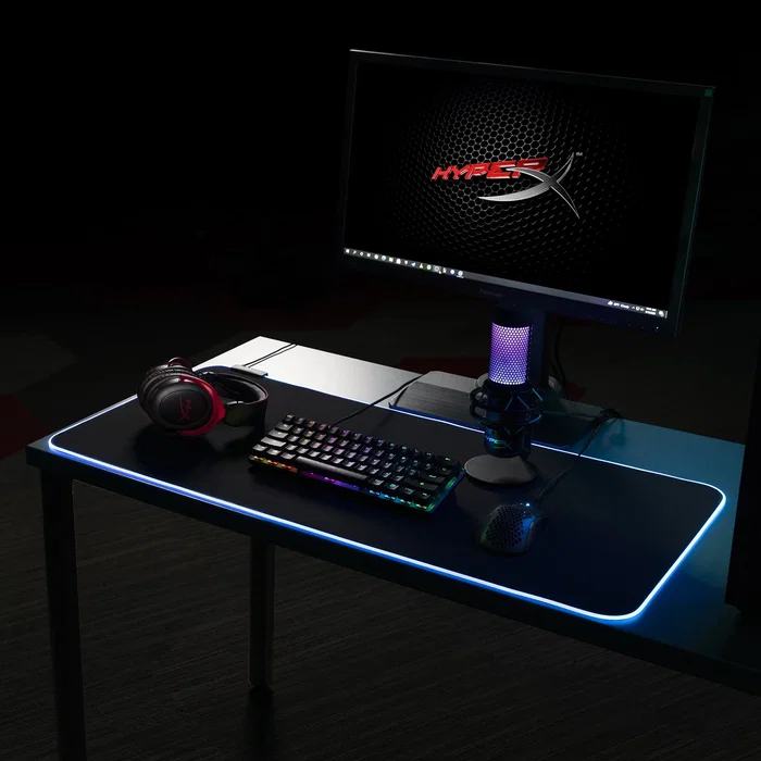 HyperX Pulsefire Mat Gaming Mousepad Alfombrilla de Ratón Gaming Size M Negro - HMPM1-M - Resistencia, Precisión, Base de Goma Antideslizante, Costura Perfecta