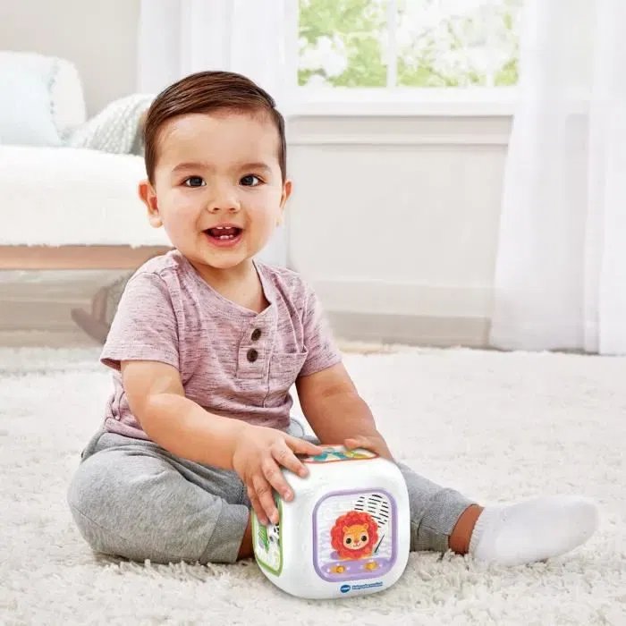 Vtech Baby Cubo Musical para Bebé con 4 Animales, 3 Modos de Juego y 6 Canciones