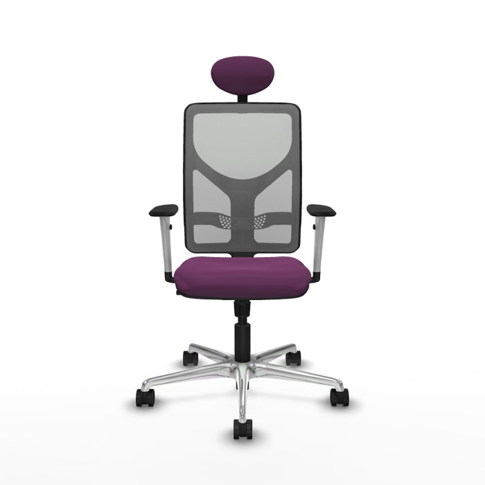 PIQUERAS Y CRESPO Silla de oficina Motilla con mecanismo Sincro, Morado y Gris