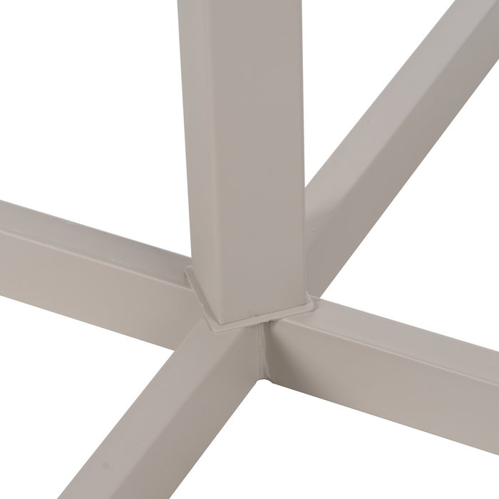 Mesa Auxiliar Plegable Taupe Acero 70 X 70 X 74 cm