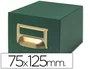 Liderpapel Fichero fichas tela verde 1000 fichas n.2 75x125 mm