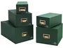 Liderpapel Fichero fichas tela verde 1000 fichas n.2 75x125 mm