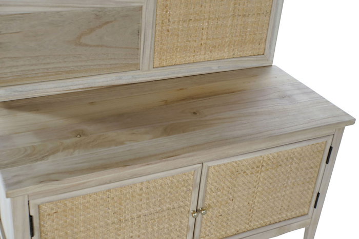 DKD Home Decor Recibidor Scandi Natural 92 x 40 x 181 cm Paulownia, Ratán, Espejo DKD Home Decor Recibidor Scandi Natural 92 x 40 x 181 cm Paulownia, Ratán, Espejo