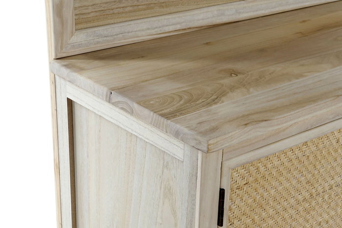 DKD Home Decor Recibidor Scandi Natural 92 x 40 x 181 cm Paulownia, Ratán, Espejo DKD Home Decor Recibidor Scandi Natural 92 x 40 x 181 cm Paulownia, Ratán, Espejo