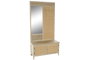 DKD Home Decor Recibidor Scandi Natural 92 x 40 x 181 cm Paulownia, Ratán, Espejo