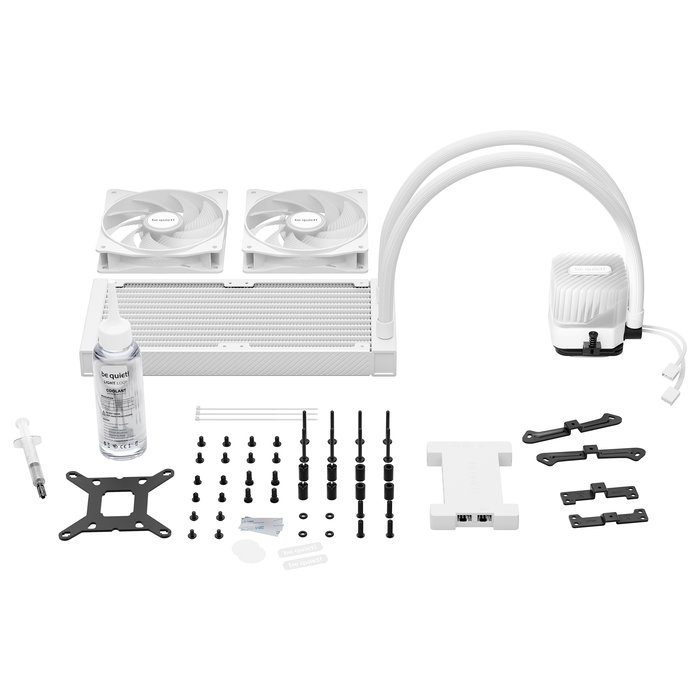 Be Quiet! LIGHT LOOP 240mm ARGB White Refrigeración Líquida AIO para CPU, Ventiladores 120mm ARGB, Blanco, 105.1 m³/h, Compatible con LGA 1851/1700/AM5/AM4