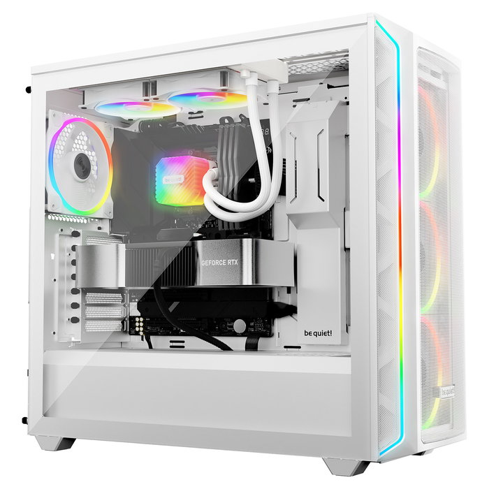 Be Quiet! LIGHT LOOP 240mm ARGB White Refrigeración Líquida AIO para CPU, Ventiladores 120mm ARGB, Blanco, 105.1 m³/h, Compatible con LGA 1851/1700/AM5/AM4