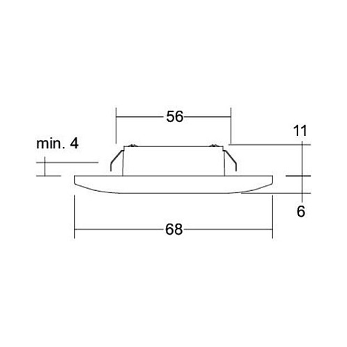 Brumberg. Leuchten EB-Downlight BARENT redondo negro 4W 350mA 930