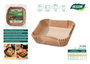 Algon Set de 20 Bases de Papel para Airfryer Cuadradas 24 x 24 cm (24 Unidades)