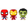 FUNKO Blister 3 figuras Carrot Pocket POP Marvel Spiderman, Hulk e Iron Man