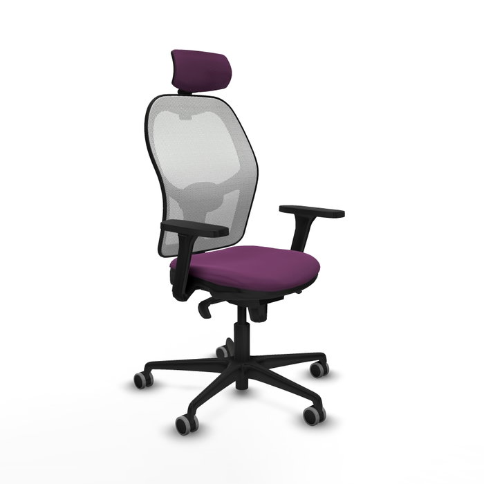 PIQUERAS Y CRESPO Silla de oficina Jorquera con mecanismo Sincro, Morado y Blanco PIQUERAS Y CRESPO Silla de oficina Jorquera con mecanismo Sincro, Morado y Blanco