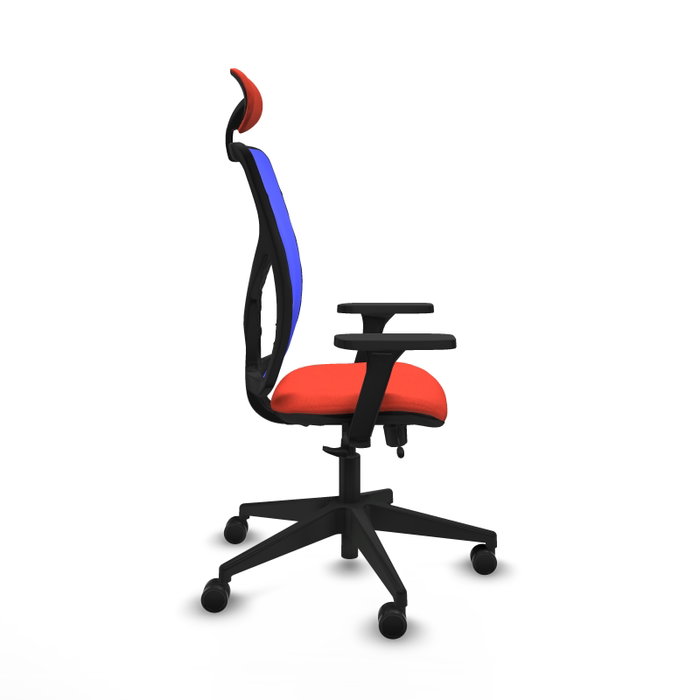 PIQUERAS Y CRESPO Silla de oficina Motilla con mecanismo Sincro/Traslack, brazos 3D y cabecero fijo