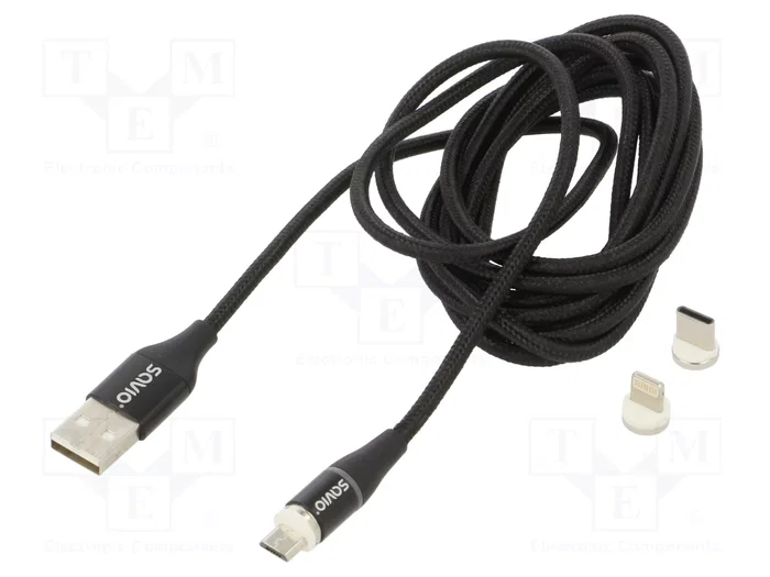 SAVIO Cable Magnético USB 2.0 de 2m Negro SAVIO Cable Magnético USB 2.0 de 2m Negro