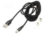 SAVIO Cable Magnético USB 2.0 de 2m Negro