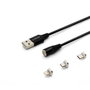 SAVIO Cable Magnético USB 2.0 de 2m Negro