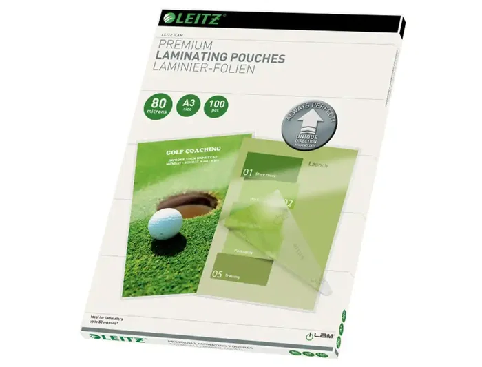 Leitz Bolsa de plastificar DIN A3 80 mc, Caja de 100 Unidades Leitz Bolsa de plastificar DIN A3 80 mc, Caja de 100 Unidades