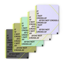 CARCHIVO Carpeta de Fundas Do Not Cross Espiral A4 20 Fundas Surtidas (Set de 10)