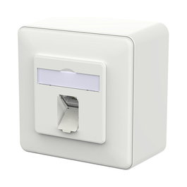 METZ CONNECT Anschlussdose E-DAT C6A IDC 1 Port AP verkehrswei RJ-45 Blanco - 130D370027-I