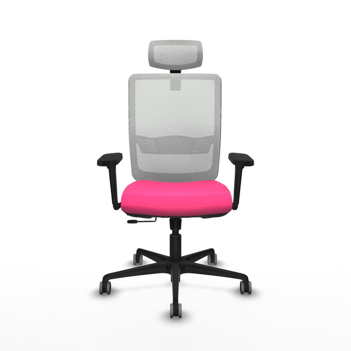 PIQUERAS Y CRESPO Silla de oficina Haches Rosa y Blanco con Mecanismo Sincro/Traslack PIQUERAS Y CRESPO Silla de oficina Haches Rosa y Blanco con Mecanismo Sincro/Traslack