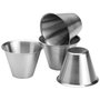 Set 4 Moldes Flan Acero Inoxidable 18/10 Diámetro 8 cm Altura 5,5 cm Referencia 1946