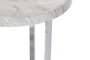 DKD Home Decor Mesita Auxiliar Simil Mármol Blanco y Plateado