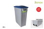 Denox Cubo Basura Reciclaje Abierto 65L Azul 29 cm (ancho) x 67 cm (alto) x 59 cm (largo) (2 Unidades)