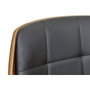 DKD Home Decor Taburete PU Nogal Ajustable Cromado