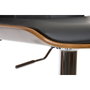 DKD Home Decor Taburete PU Nogal Ajustable Cromado