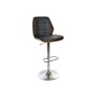 DKD Home Decor Taburete PU Nogal Ajustable Cromado