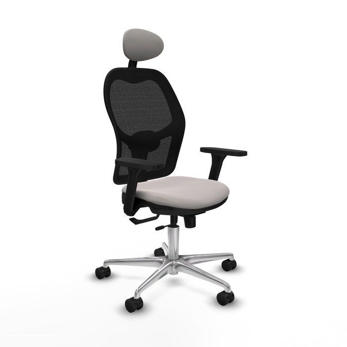 PIQUERAS Y CRESPO Silla de oficina Jorquera con mecanismo Sincro/Traslack, Blanco y Negro PIQUERAS Y CRESPO Silla de oficina Jorquera con mecanismo Sincro/Traslack, Blanco y Negro